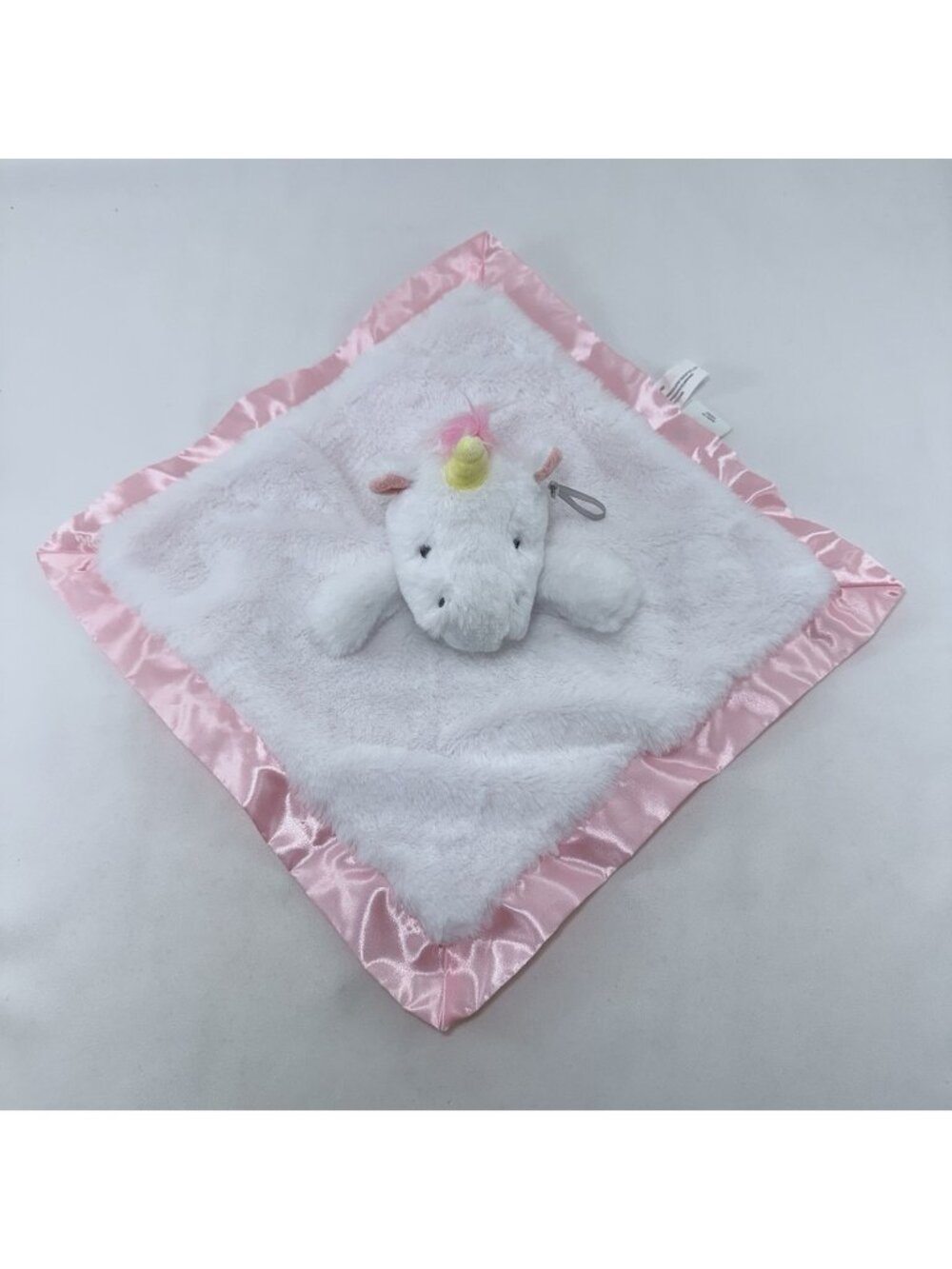 Cloud Island Unicorn Security Blanket Lovey Plush Toy Baby Girl Blankie White